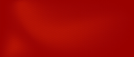 Orange and red textured background with hexagons, dots, strokes, and lines. Abstract vector illustration.