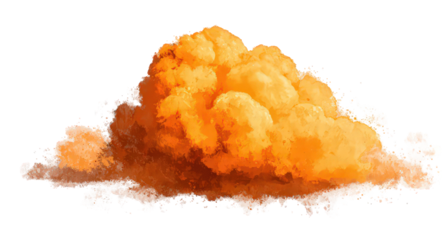 Golden Fried Food Puffs on Transparent Background