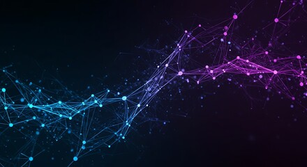 Dynamic glowing network connections pulse with energy