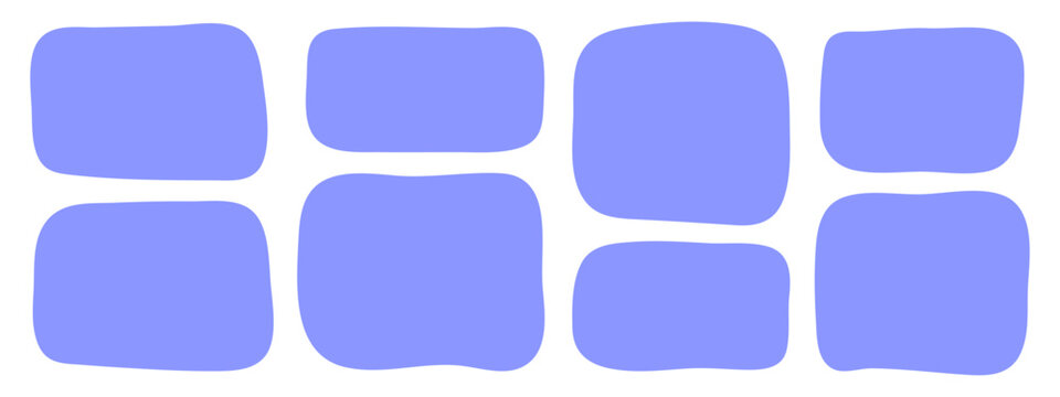 Pastel blue irregular text boxes, perfect for playful mood boards or modern scrapbooking layouts