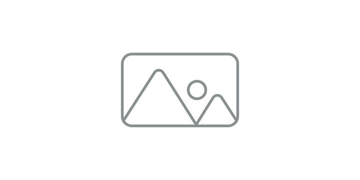Simple image placeholder picture in a minimalist, flat design style