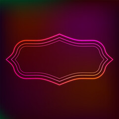 Bright neon triple-layer frame with glowing edges
