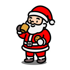 Santa Claus Eating Christmas Cookies
