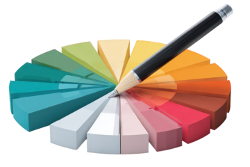 Colorful Circle Diagram With Pencil