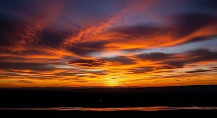 Sunset Sky Over Horizon.