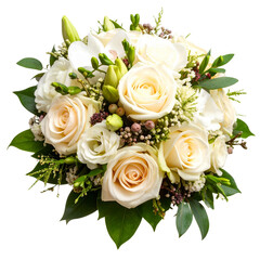 A vibrant bouquet of pink roses, a beautiful floral arrangement for a wedding celebration