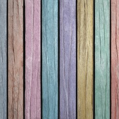 pastel rainbow wood slats wall background for design