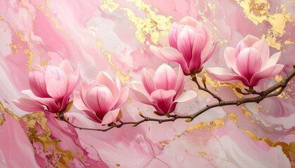 pink magnolia flowers