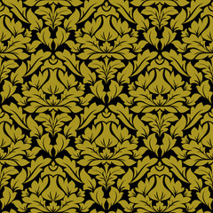 seamless damask vintage pattern vector design