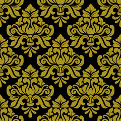 seamless damask vintage pattern vector design