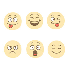 set of smileys