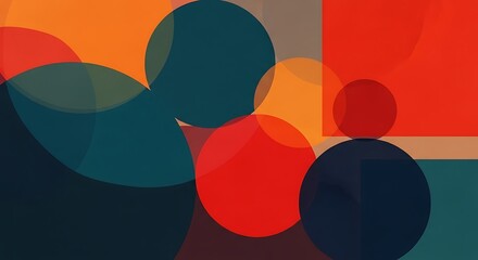 Abstract Colorful Geometric Shapes.