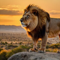 lion in the wild