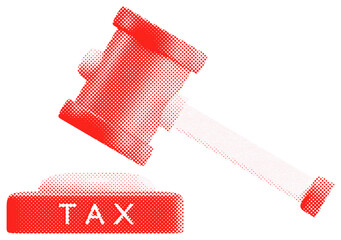 Gavel with Tax Inscription