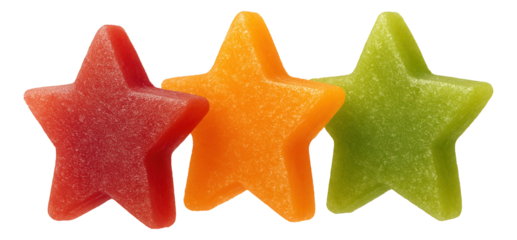 A transparent plastic container holding an array of assorted fruit pastila slices in a rainbow gradient