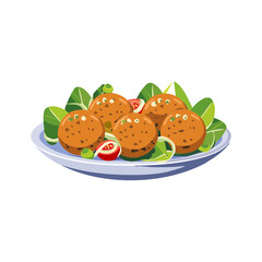 Moroccan Falafel with Salad