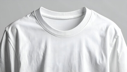 Plain white crew neck t-shirt, perfect for casual wear and design.