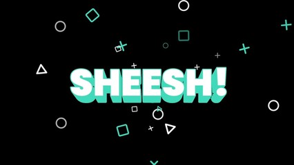 Reaction Modern Cartoon Text Shapes Pop Out Title