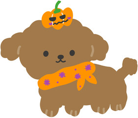 Cute Halloween Dog Character Illustration