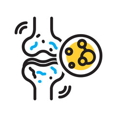 Vector multi color icon for Juvenile arthritis