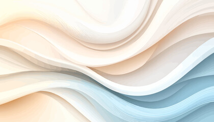 Obraz premium Abstract Wavy Background with Soft Pastel Colors.