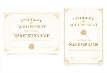 Certificate template diploma vintage border award background, Winner achievement certificate or diploma design collection 