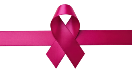 Pink ribbon for breast cancer awareness isolated PNG with Transparent Background