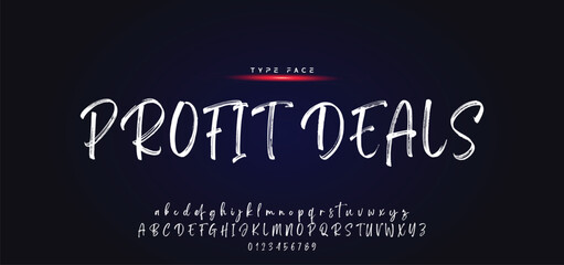 Best Alphabet Painting Paint Brush Beauty Script Logotype Font lettering handwritten