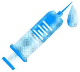 Illustration of Syringe with a Drop Graphic Design Icon