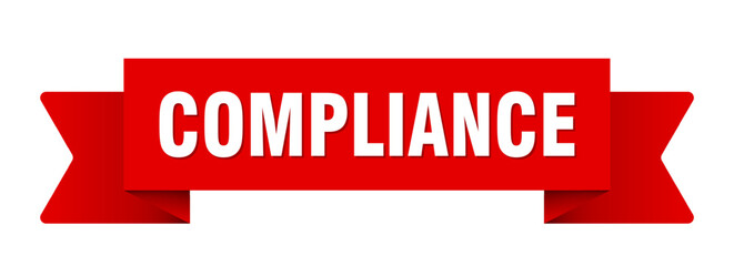 compliance ribbon isolated on transparent background. compliance ribbon