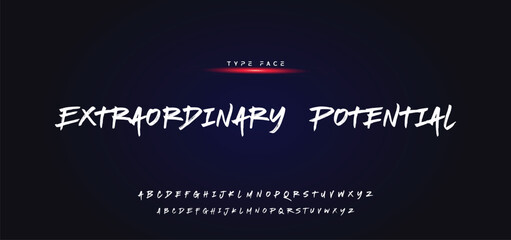 Best Alphabet Painting Paint Brush Beauty Script Logotype Font lettering handwritten