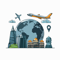 Green Energy Island Concept Sustainable Living with Wind Turbines, Solar Panels, and Electric Car in a Clean Environment Illustration