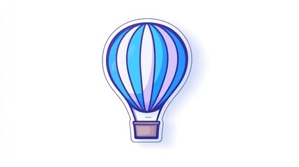Fototapeta premium Cartoon hot air balloon illustration