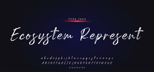 Best Alphabet Painting Paint Brush Beauty Script Logotype Font lettering handwritten