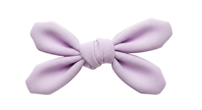 Light purple hair bow fashion accessory isolated PNG with Transparent Background