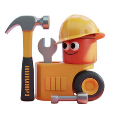 3d man with a hammer