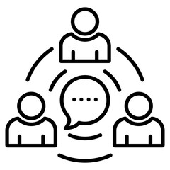 Social Media line icon