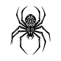  Spooky spider silhouette perfect for Halloween designs or edgy brand elements and logo creation