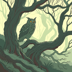 owl on tree