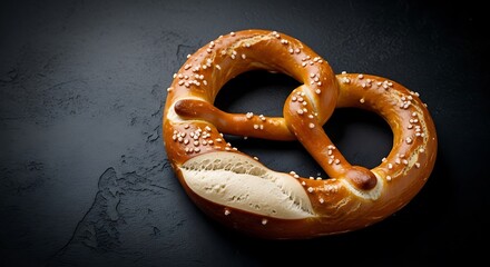 Close Up of a Single Pretzel.