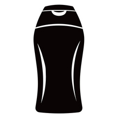 black and white silhouette of a Conditioner vector on a white background