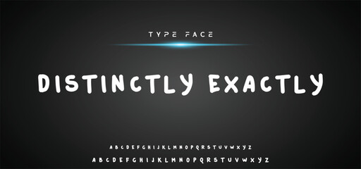Hardest Brush Font. Hand Lettering Sketch Font. Vector Alphabet.