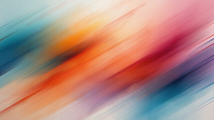 Diagonal Streaks of Teal Orange Pink and Red Abstract Background motion blur
