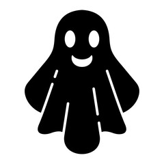 Ghost Glyph Icon Vector Illustration
