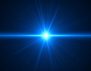 Obraz premium Radiant blue light explosion