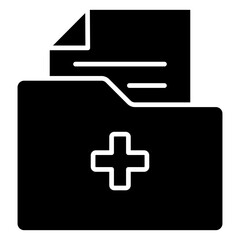 Fototapeta premium Medical Folder Glyph Icon