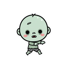 Cute zombie walking with arms forward