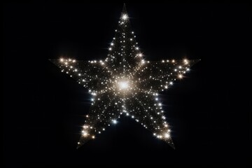 Obraz premium Star shape christmas astronomy light.