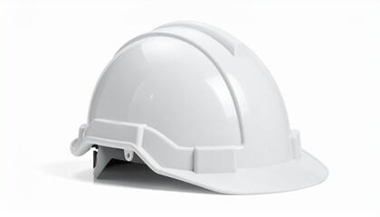 Fototapeta premium White Hard Hat Isolated on White Background