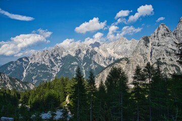 mountain landscape with clouds